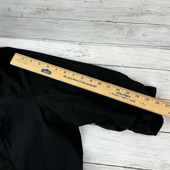 Torrid Stretch Blazer Womens Size 4 Studio Lexington Millennium Black Ruched - Picture 8 of 11